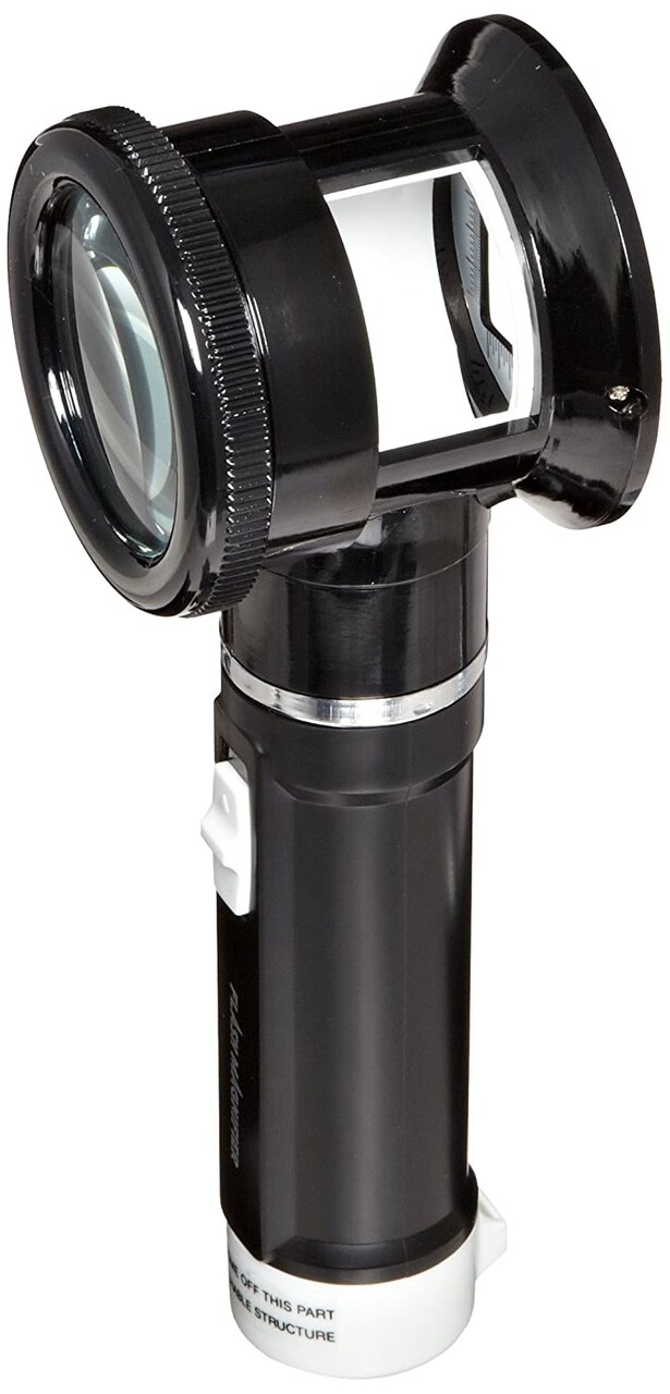 Donegan V980-5 Flashlight Magnifier with Measurement Scale Lens, 5x, 50mm Lens